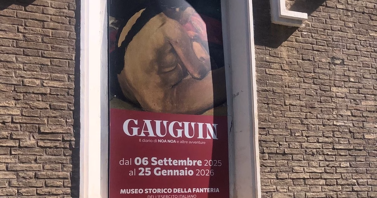 Locandina mostra di Gauguin al museo storico della fanteria di Roma