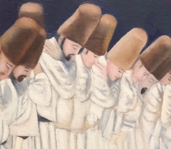 I Sufi di Franco Battiato - olio su tela - 1993