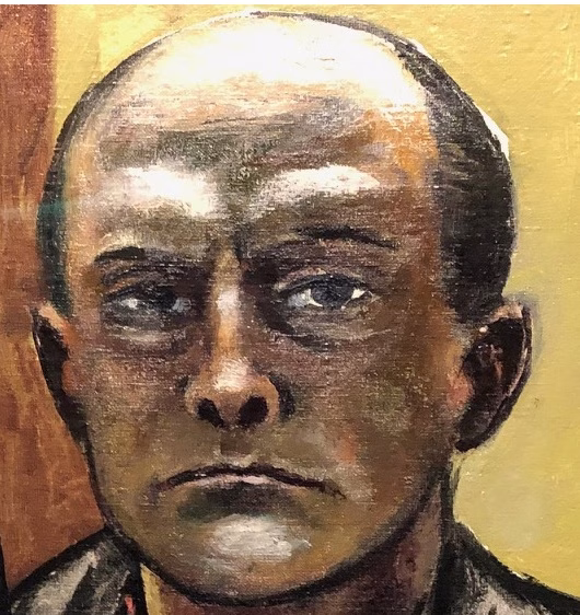 Autoritratto di Beckmann alla mostra sull'Impressionismo all'Ara Pacis